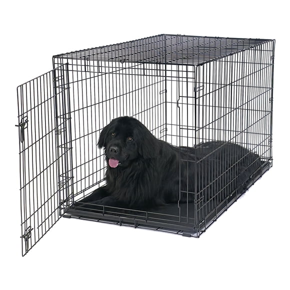 Open Box Vibrant Life Foldable 48" Wire Crate for Dogs with Divider and Leak-Proof Tray