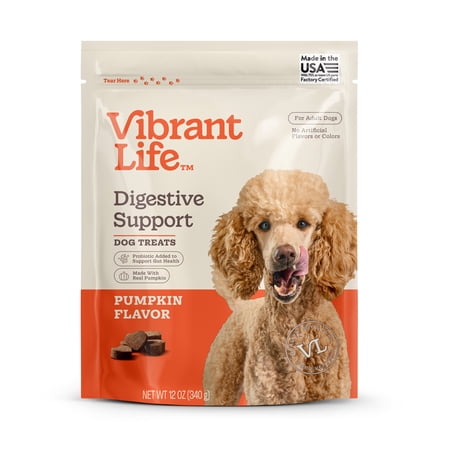 Vibrant Life Functional Digestive Dog Treats, 12oz, 6 Pack