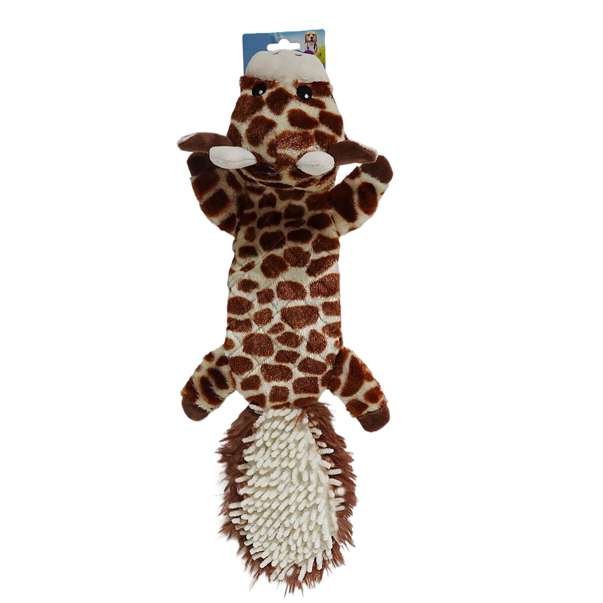 Vibrant Life Giraffe Snuggle Tail, Dog Toy Chew Level 3, Brown, Stuff