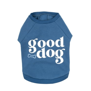 Vibrant Life Good Dog Raglan Dog T-Shirt, Blue, Large