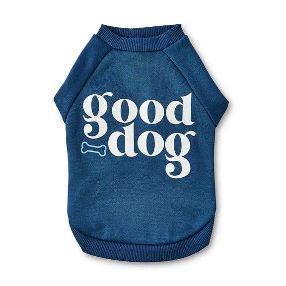 Vibrant Life Good Dog Raglan Dog T-Shirt, Blue, XS