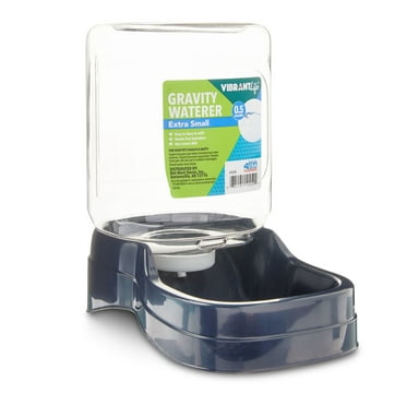 Vibrant Life Gravity Pet Waterer, Dark Blue, x-Small for Cats and Dogs, 0.4 Gallons