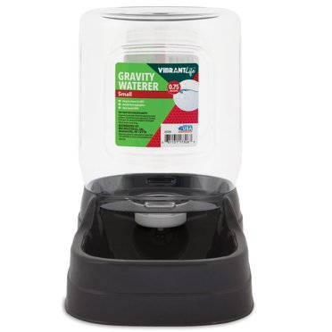 Automatic Gravity Pet Waterer For Dogs & Cats - 0.5 Gallon, BPA-Free Plastic, Clear