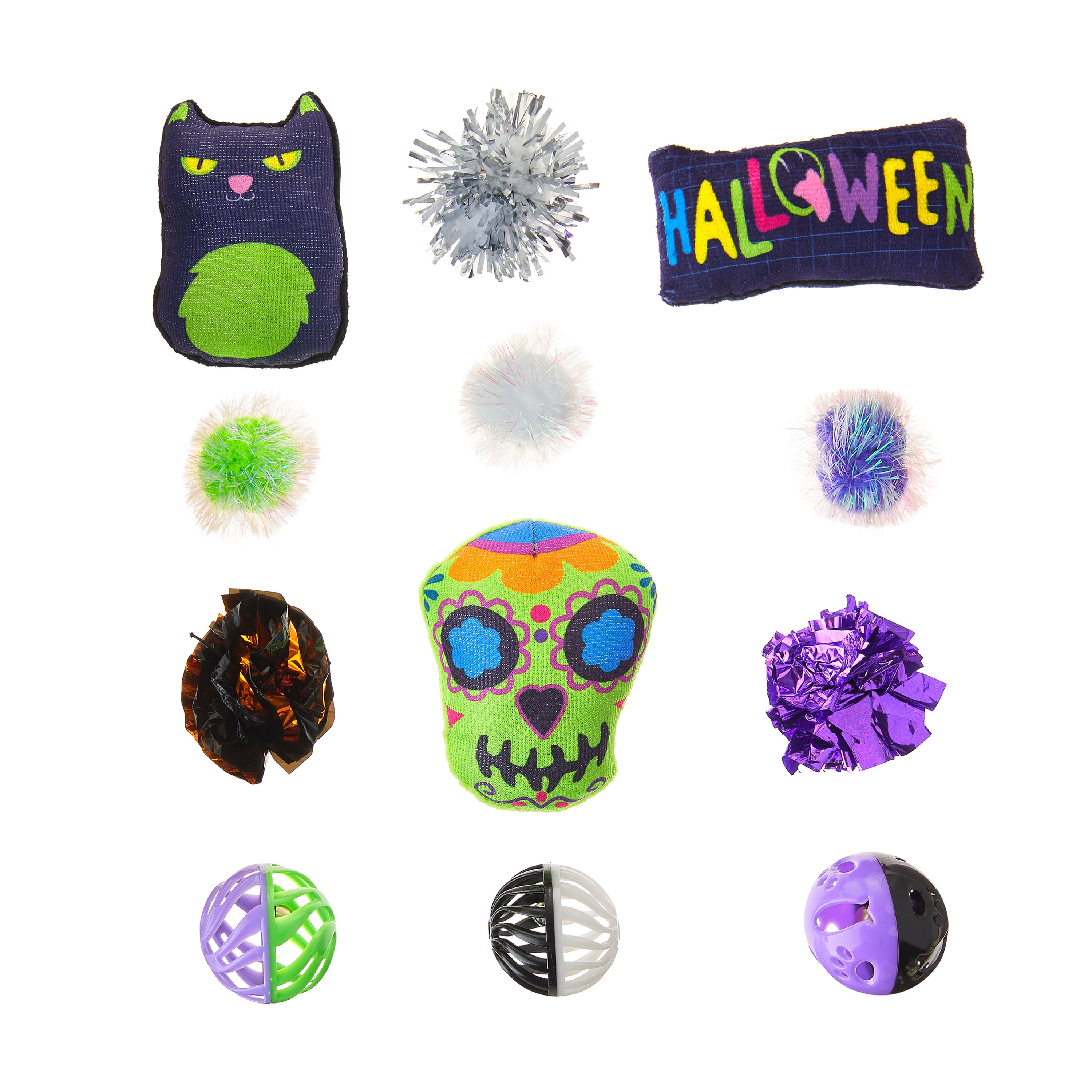 Vibrant Life Halloween 12 Piece Multipack Cat Toy, Purple Sugar