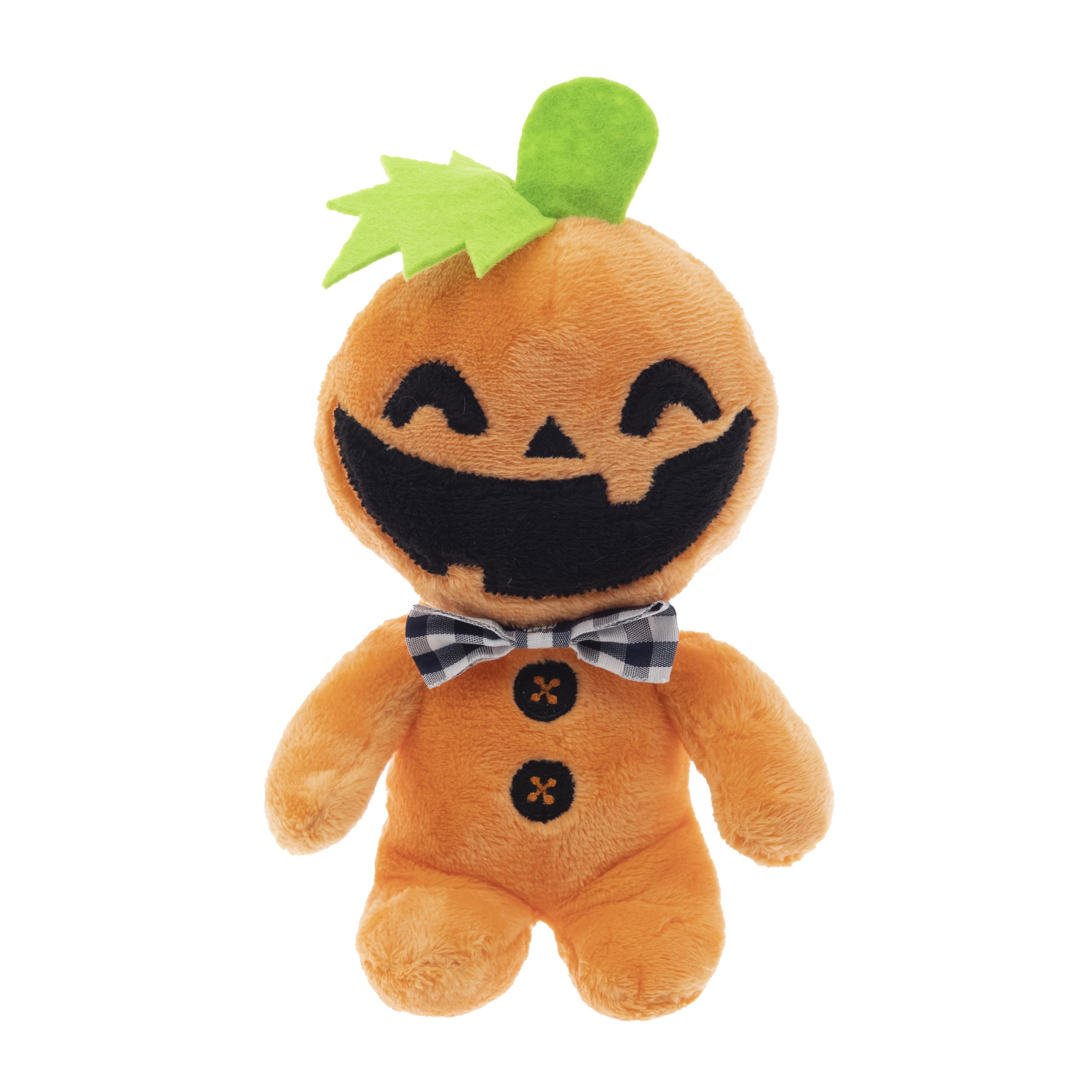Vibrant Life Halloween 6.25in Squeaky Plush Dog Toy, Pumpkin Boy, Orange, Orange