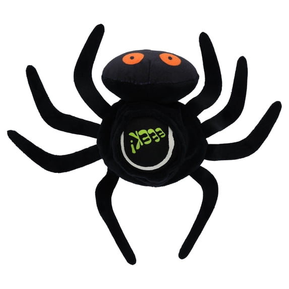 Vibrant Life Halloween Spider Plush Dog Toy with Tennis Ball, Black, Chew Level 1