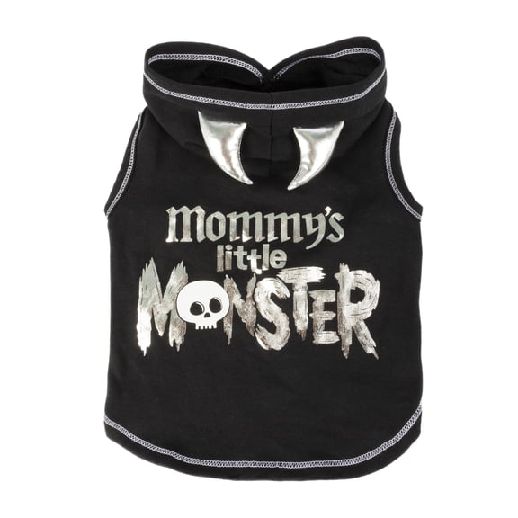 Vibrant Life Halloween Dog Clothes, Mommy's Little Monster Hoodie, for Dogs or Cats, Size XXS