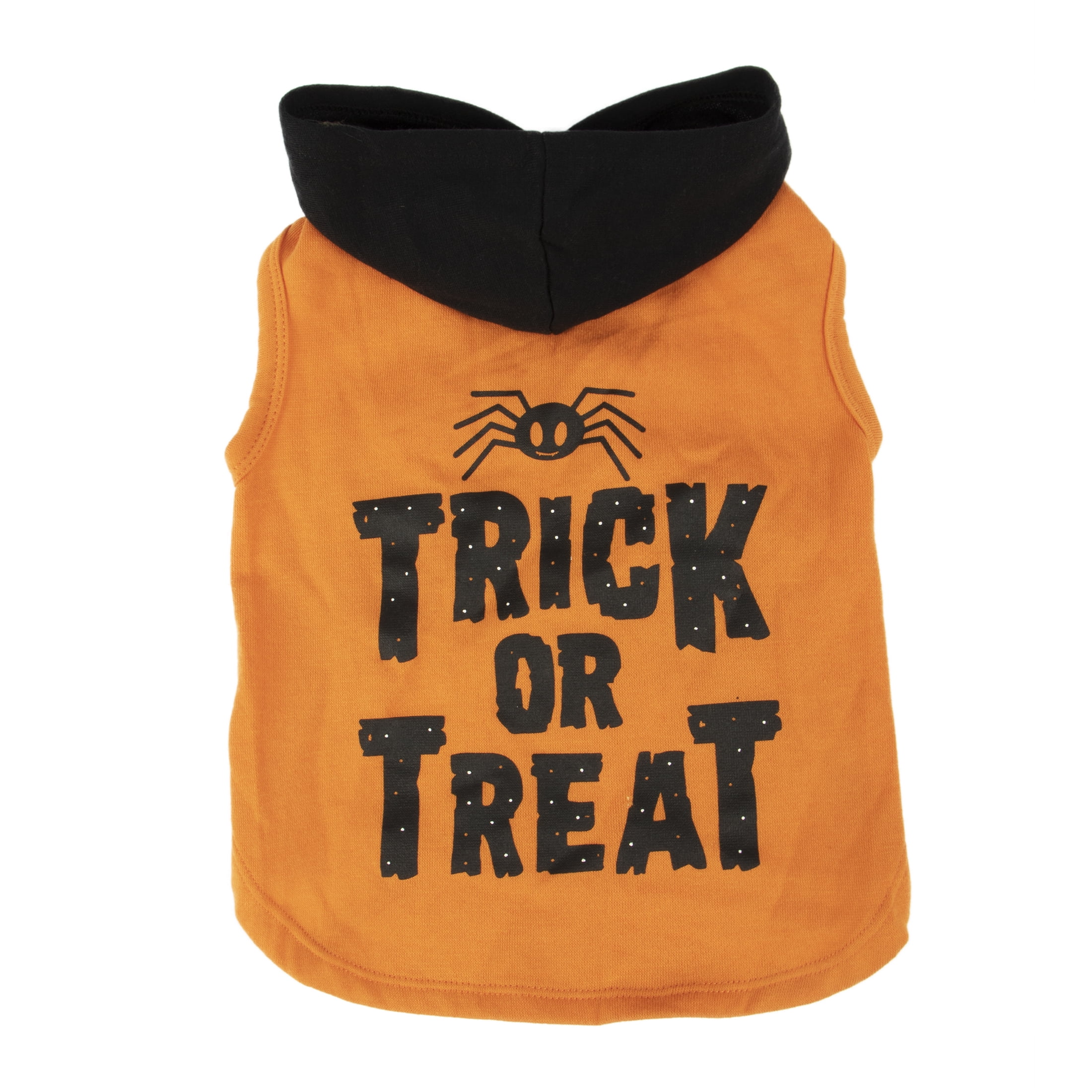Vibrant Life Halloween Dog Clothes, Orange Trick or Treat Halloween Hoodie, for Dogs or Cats, Extra Small