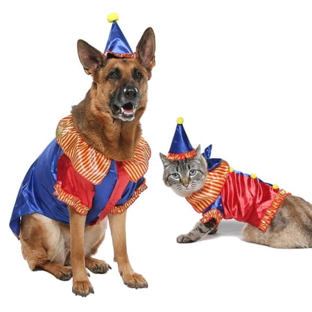 Vibrant Life Halloween Dog Costume and Cat Costume: Clown, Size Extra-Small