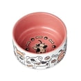 thumbnail image 1 of Vibrant Life Happy Dog Ceramic Dog Bowl, Pink, Small, 4.5 inch, 1 of 5