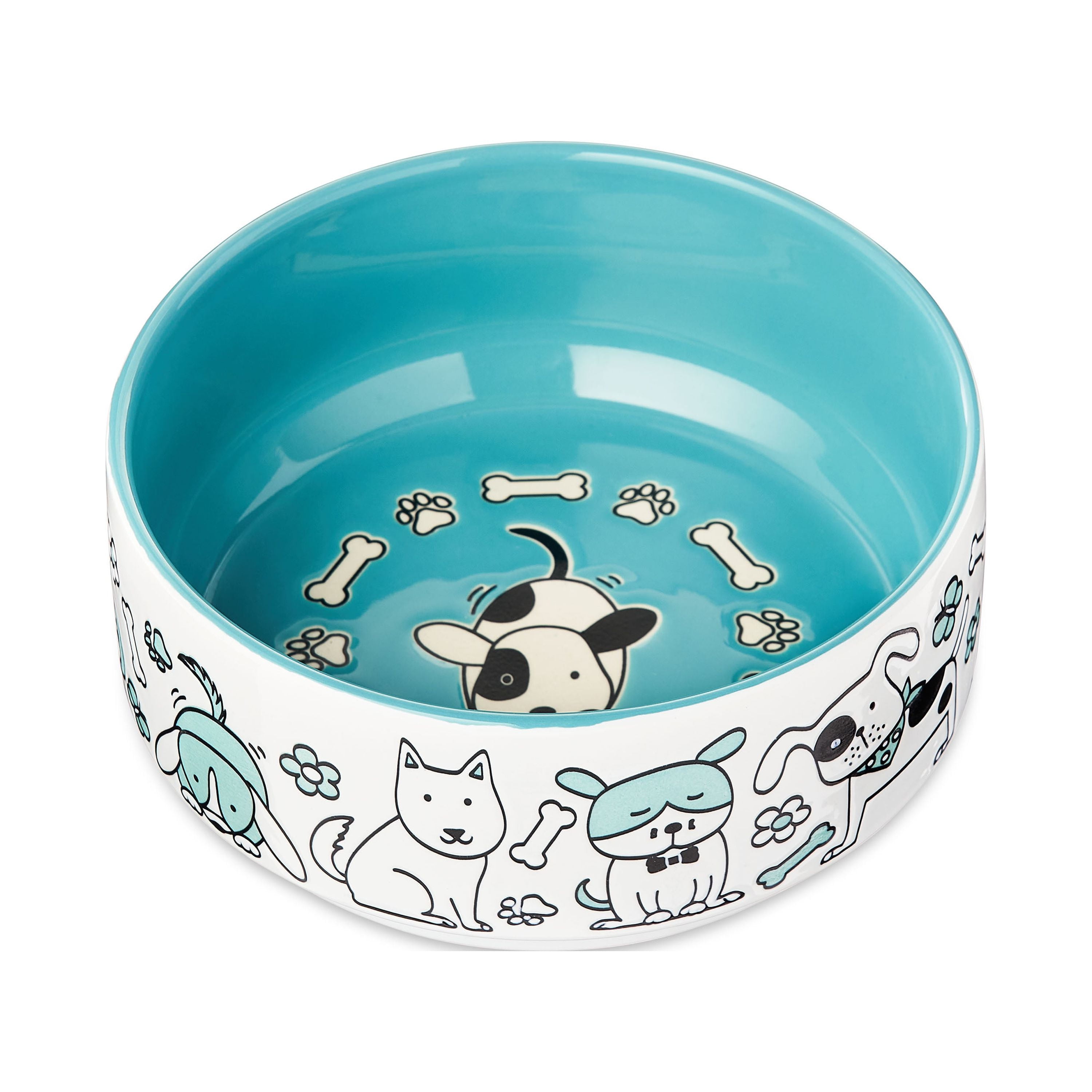 Playful Puppy Personalized Pet Bowl - Large