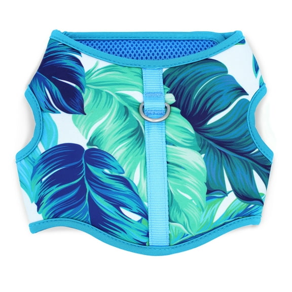 Vibrant Life Harness, Tropical Leaf, Blue/Green, XS