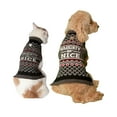 thumbnail image 1 of Vibrant Life Holiday Black Naughty/Nice Fair Isle Dog Sweater and Cat Sweater, 1 of 4