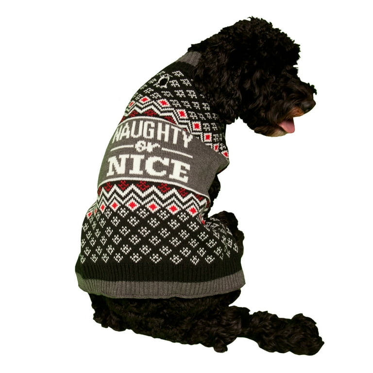 Naughty and shop nice dog sweaters