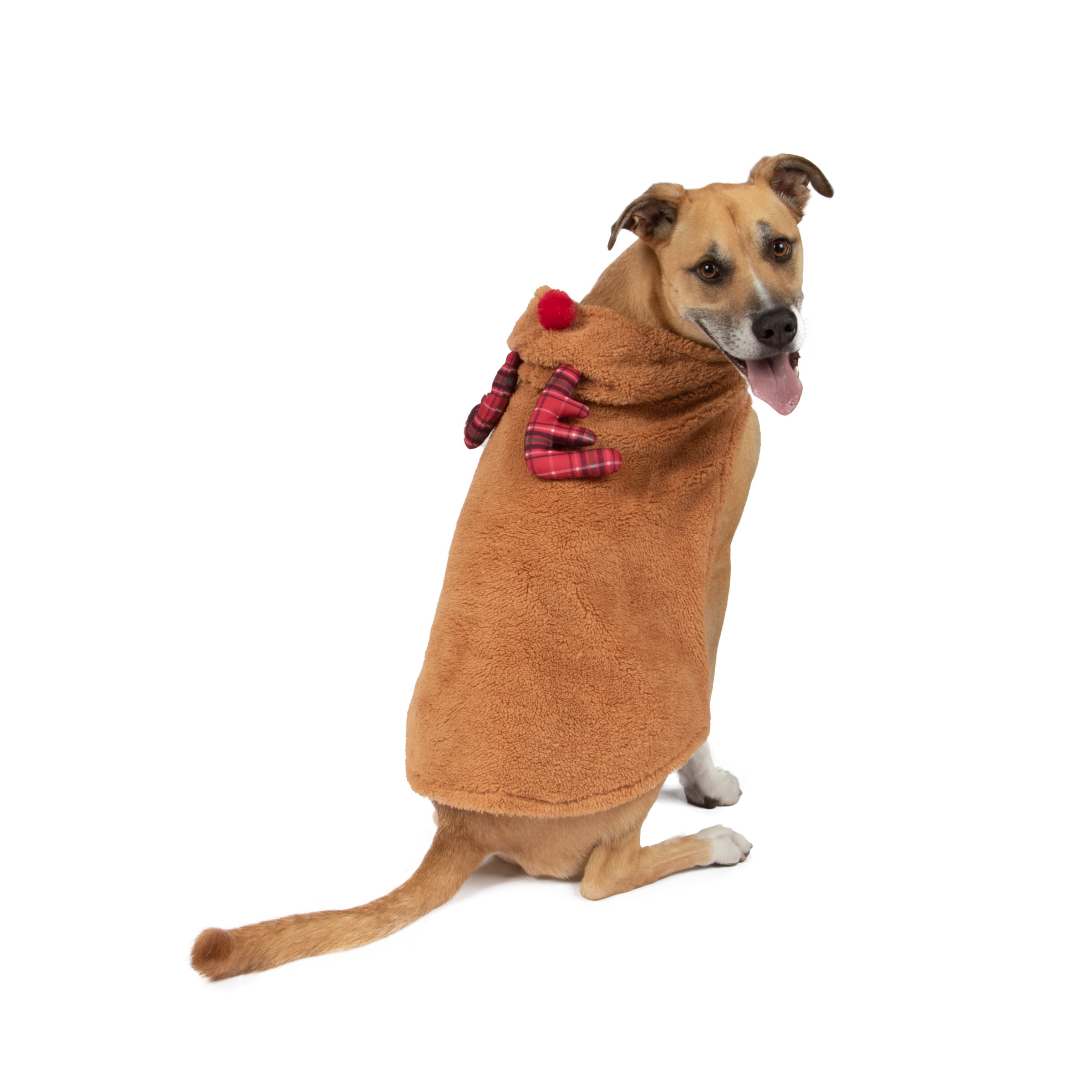 Vibrant Life, Holiday Dog Clothes, Reindeer Dog Hoodie, Tan, L