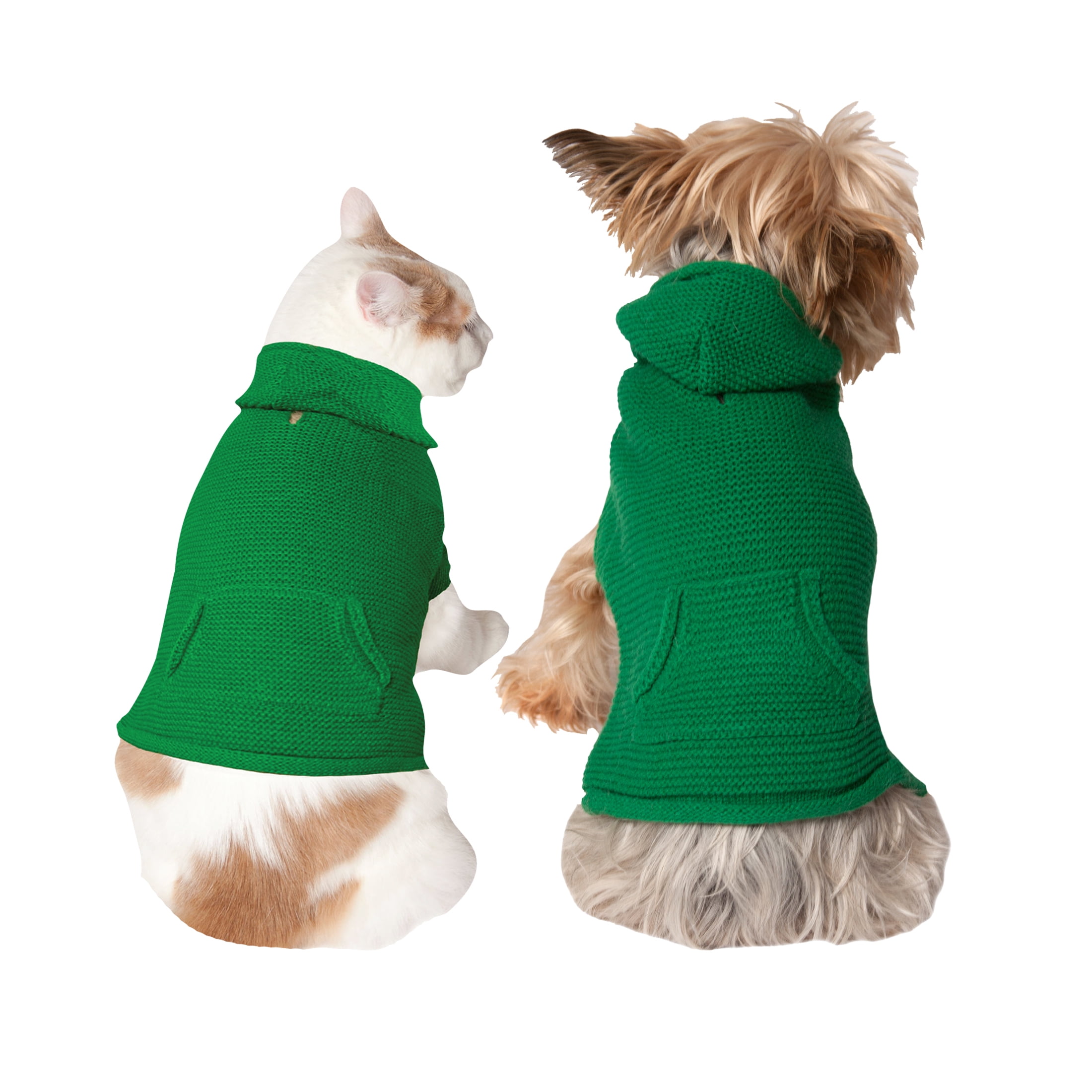 Vibrant Life Holiday Green Hoodie Dog Sweater and Cat Sweater