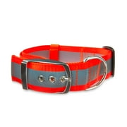 Vibrant Life Hunter Orange Extra Wide Adjustable Reflective Collar for Dogs, Extra Large