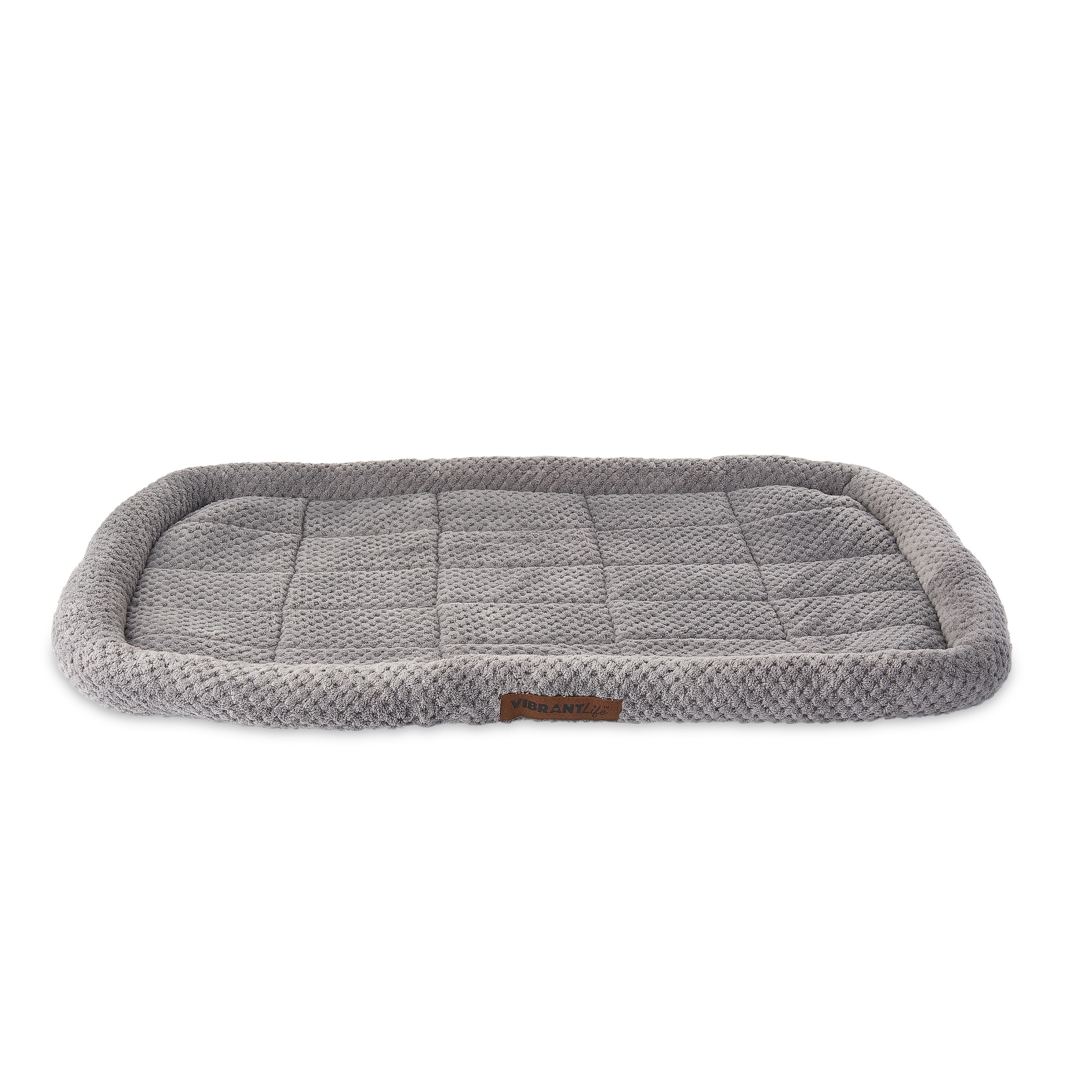 A Dogs Life Gray Bubble Loom Orthopedic Crate Mat Dog Bed