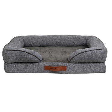 Vibrant Life Large Cozy Orthopedic Sofa-Style Dog & Cat Bed, Gray
