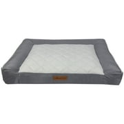 Vibrant Life Large Deluxe Cooling Couch Dog Bed, Gray