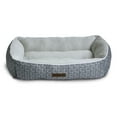thumbnail image 1 of Vibrant Life Large Dog Bed, Bolster Dog Bed for Large Dogs, 36" x 27", Black and Gray, 1 of 9