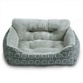 thumbnail image 1 of Vibrant Life Dog & Cat Bolster Bed, Black & Grey, Machine Washable, Small, 21” x 17”, 1 of 10