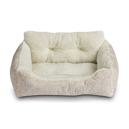 Vibrant Life Puppy Dog Bed, Plush Bolster Dog for Small Dogs, Small, 21" x 17", Pink