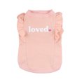 thumbnail image 1 of Vibrant Life Loved Ruffle Dog T-Shirt, Pink, Large, 1 of 9