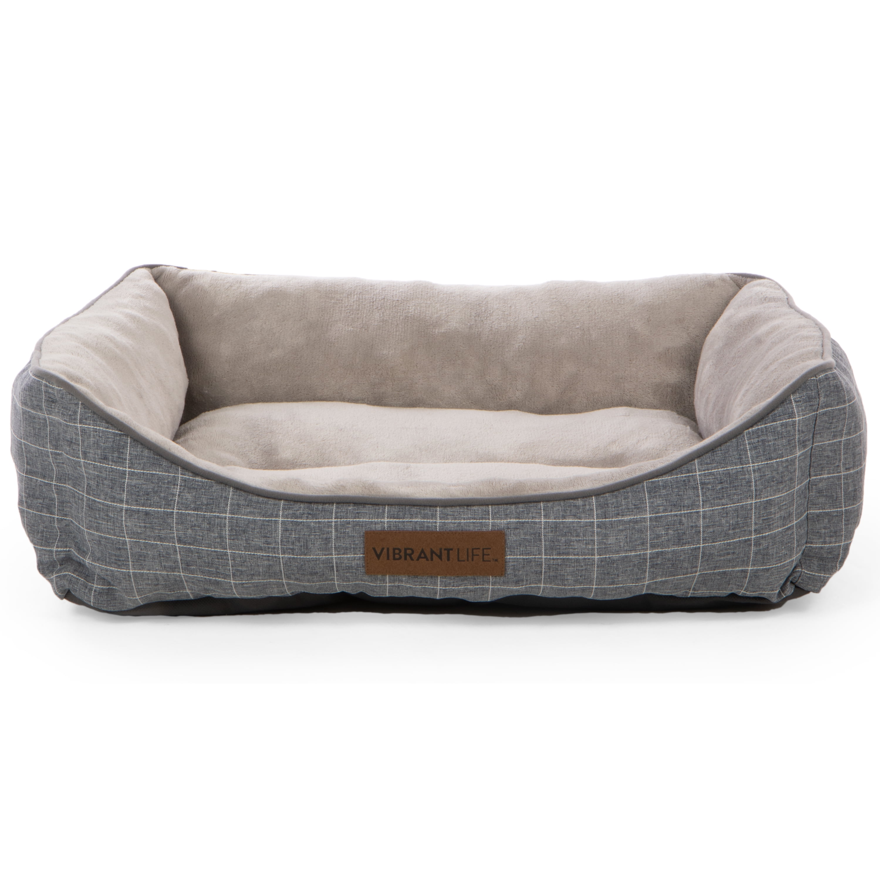 Vibrant Life X-Large Cozy Luxe Crate Mat Pet Bed, Gray 