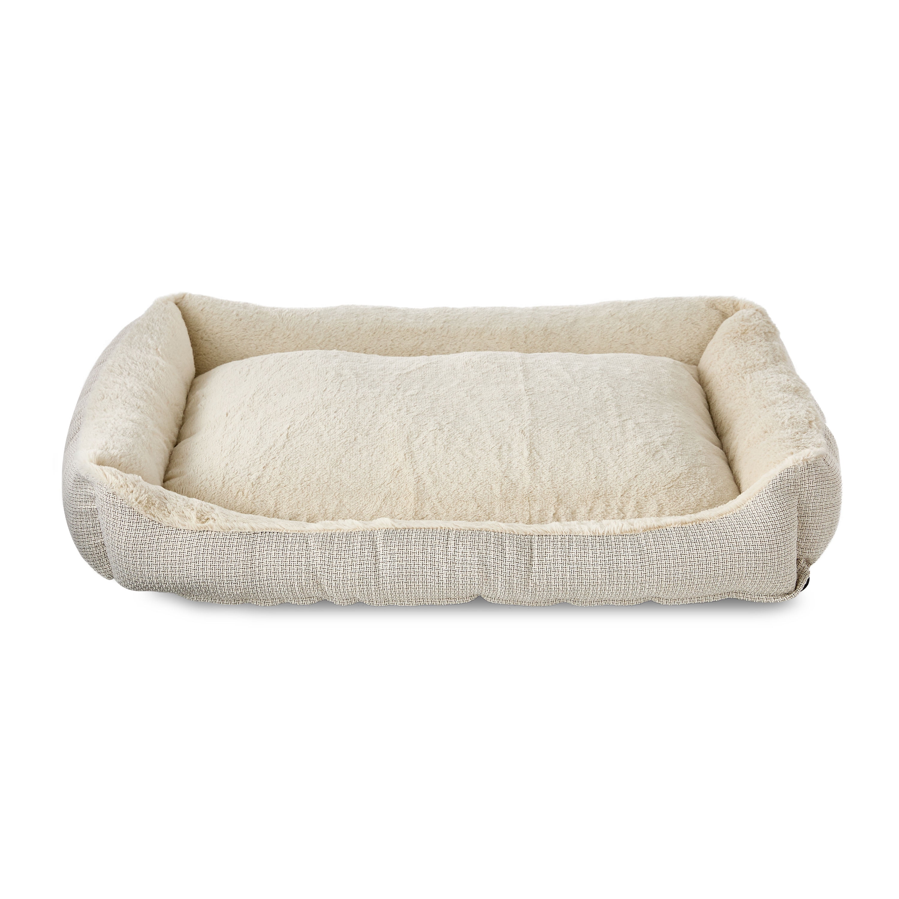 Vibrant Life Large Luxe Cuddler Dog Bed, Cream, 27" x 36"