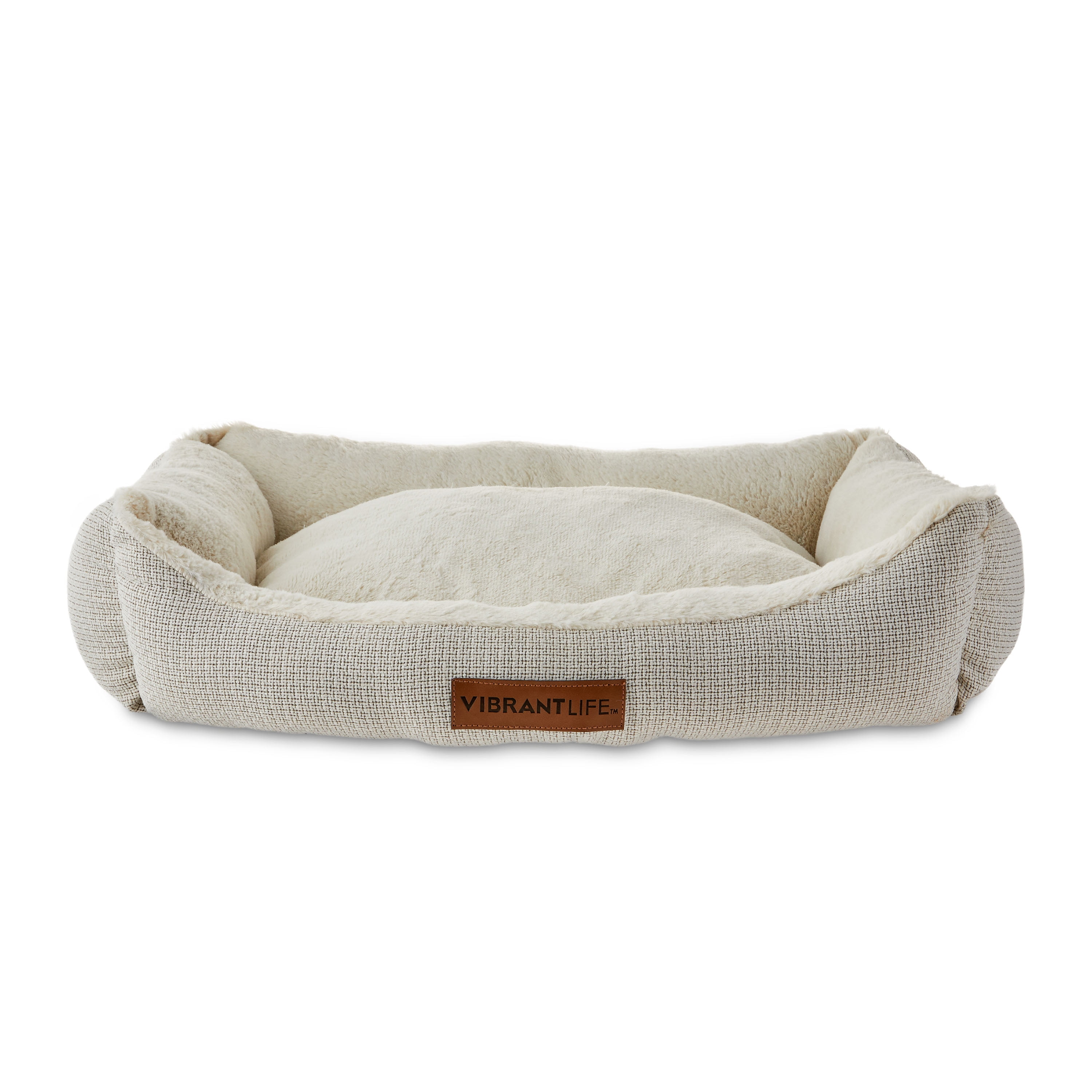 Vibrant Life Luxe Cuddler Pet Bed, Cream, 1 Count