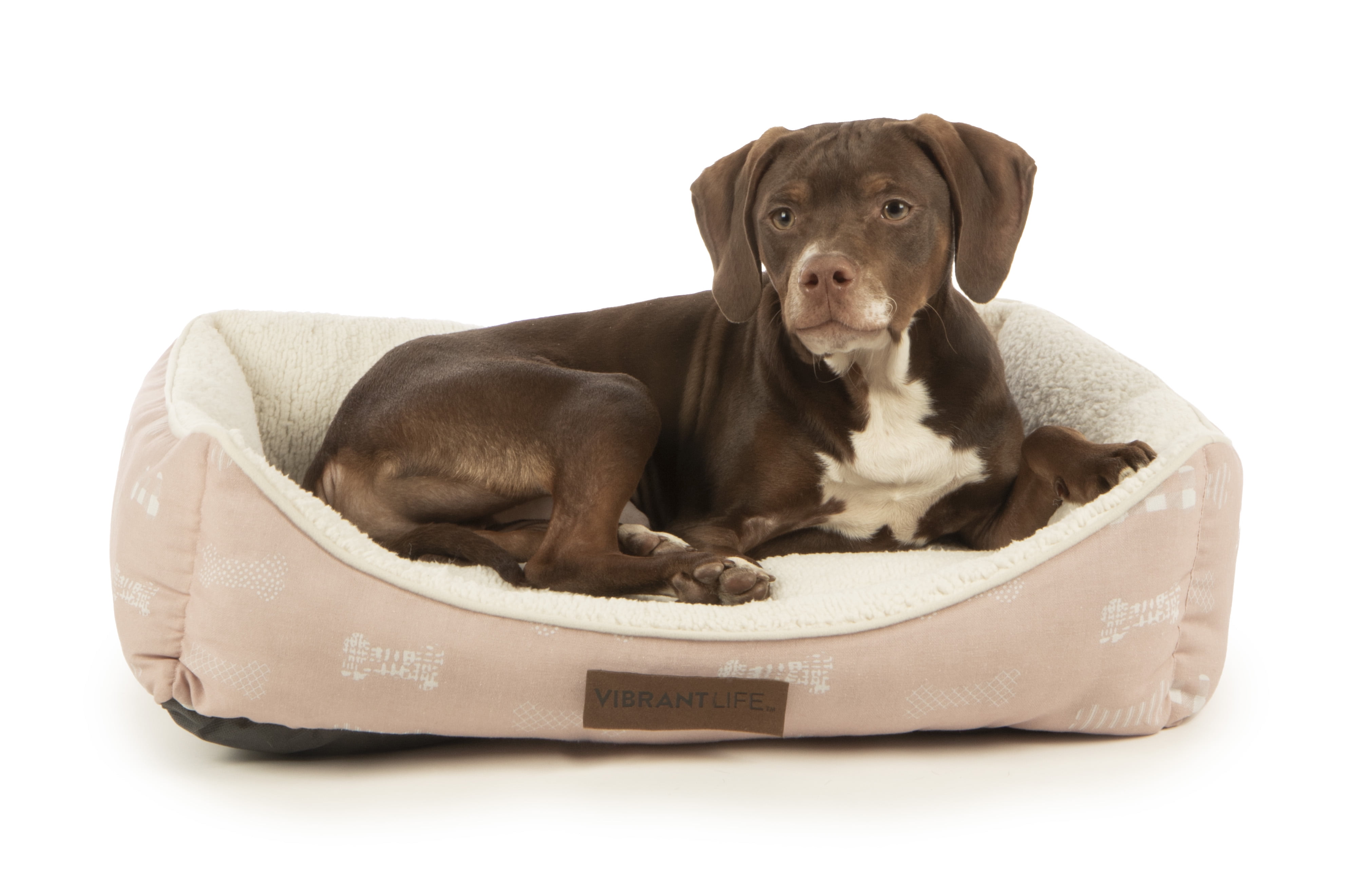 Vibrant Life Luxe Cuddler Pet Dog Bed, Medium, 27x21