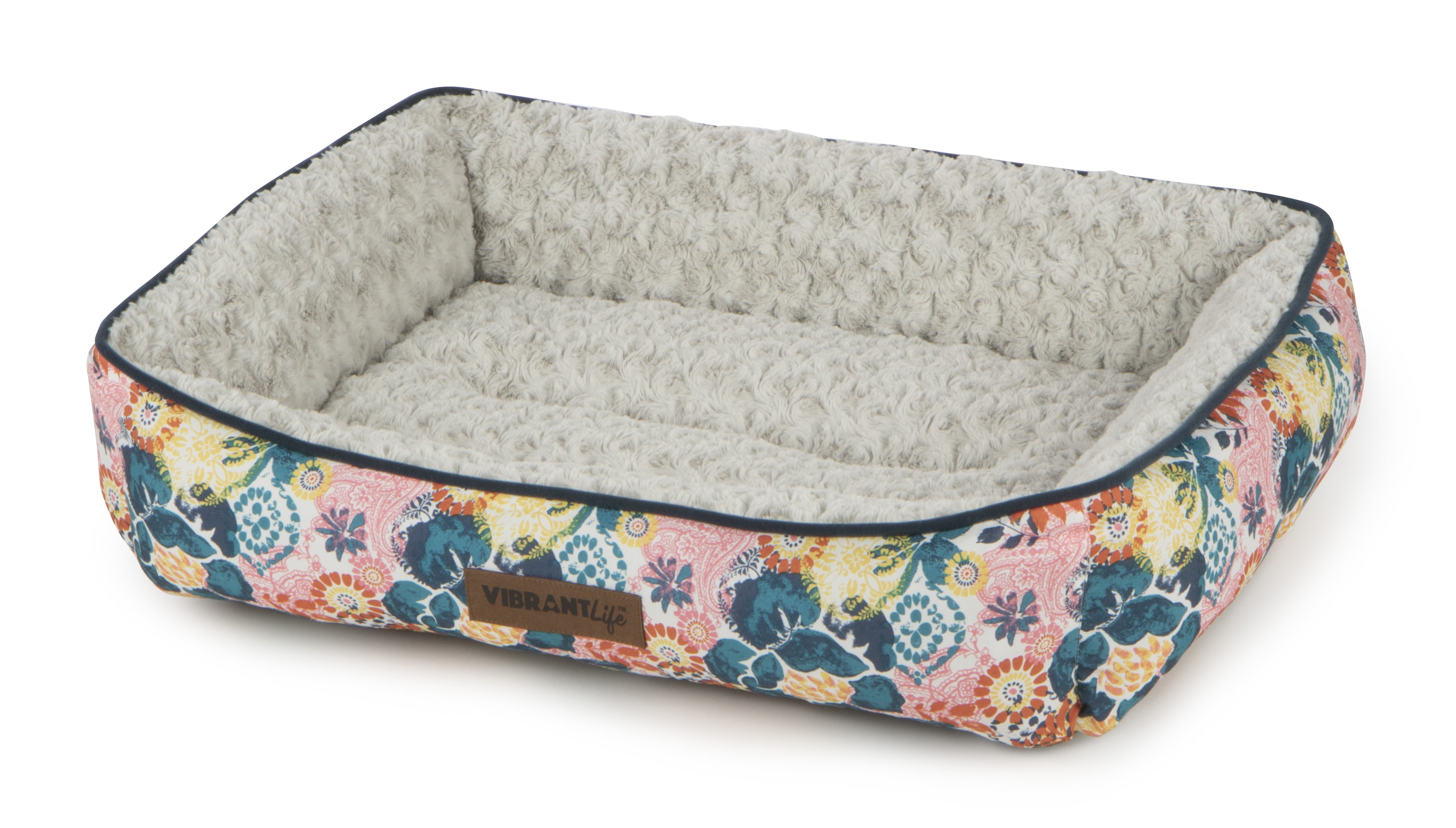 Vibrant Life Luxe Cuddler Pet Dog Bed, Medium, 27x21