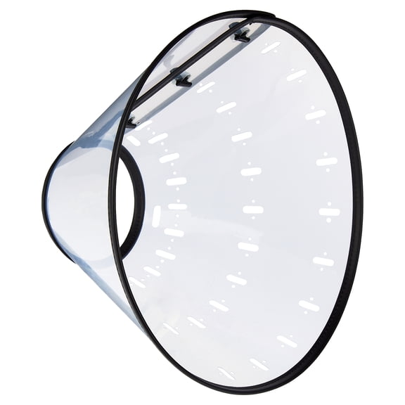 Vibrant Life Plastic Adjustable Pet Recovery E-Collar Cone for Dogs and Cats, Clear, M