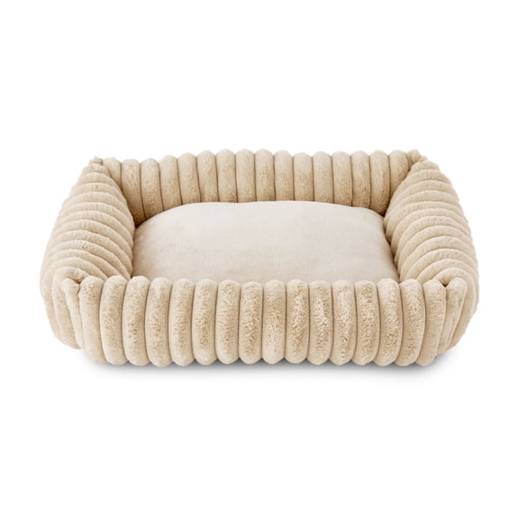 Vibrant Life Medium Thick Cord Pet Bed, Tan, 27 in x 21 in