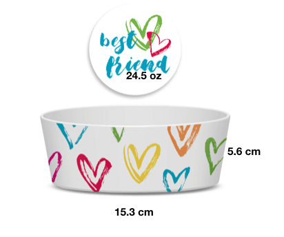 Vibrant Life Melamine Assorted Colors Dog Bowl, Medium, 24.5 oz