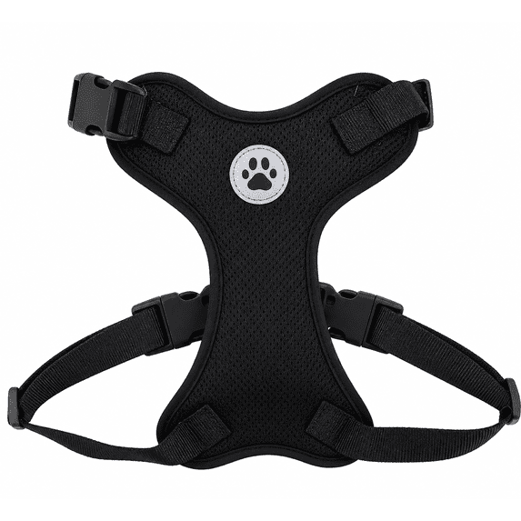 Vibrant Life Reflective Mesh Adjustable Dog Harness, Black, Large