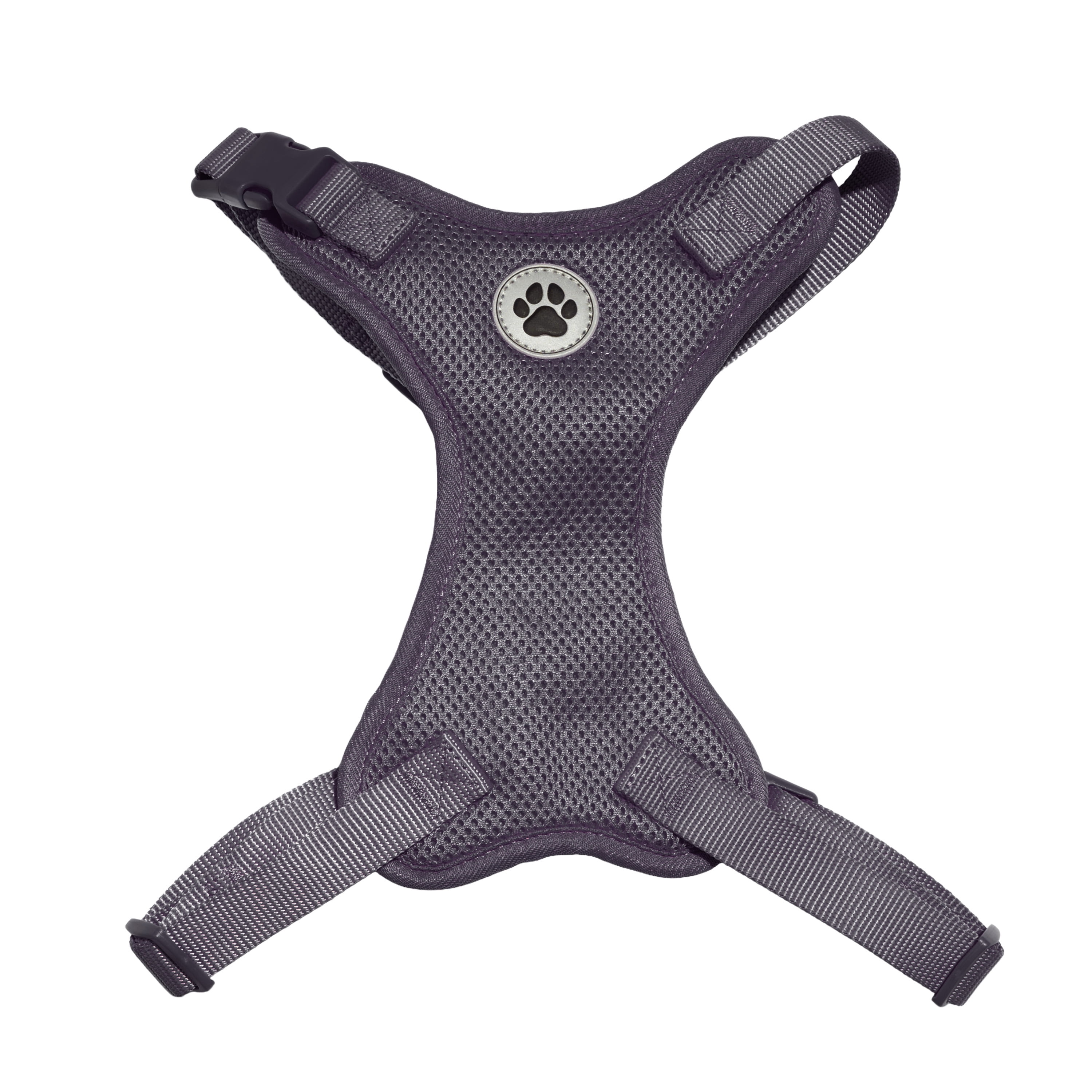 Vibrant Life Polyester Mesh Adjustable and Reflective Dog Walking Harness, Gray, XL