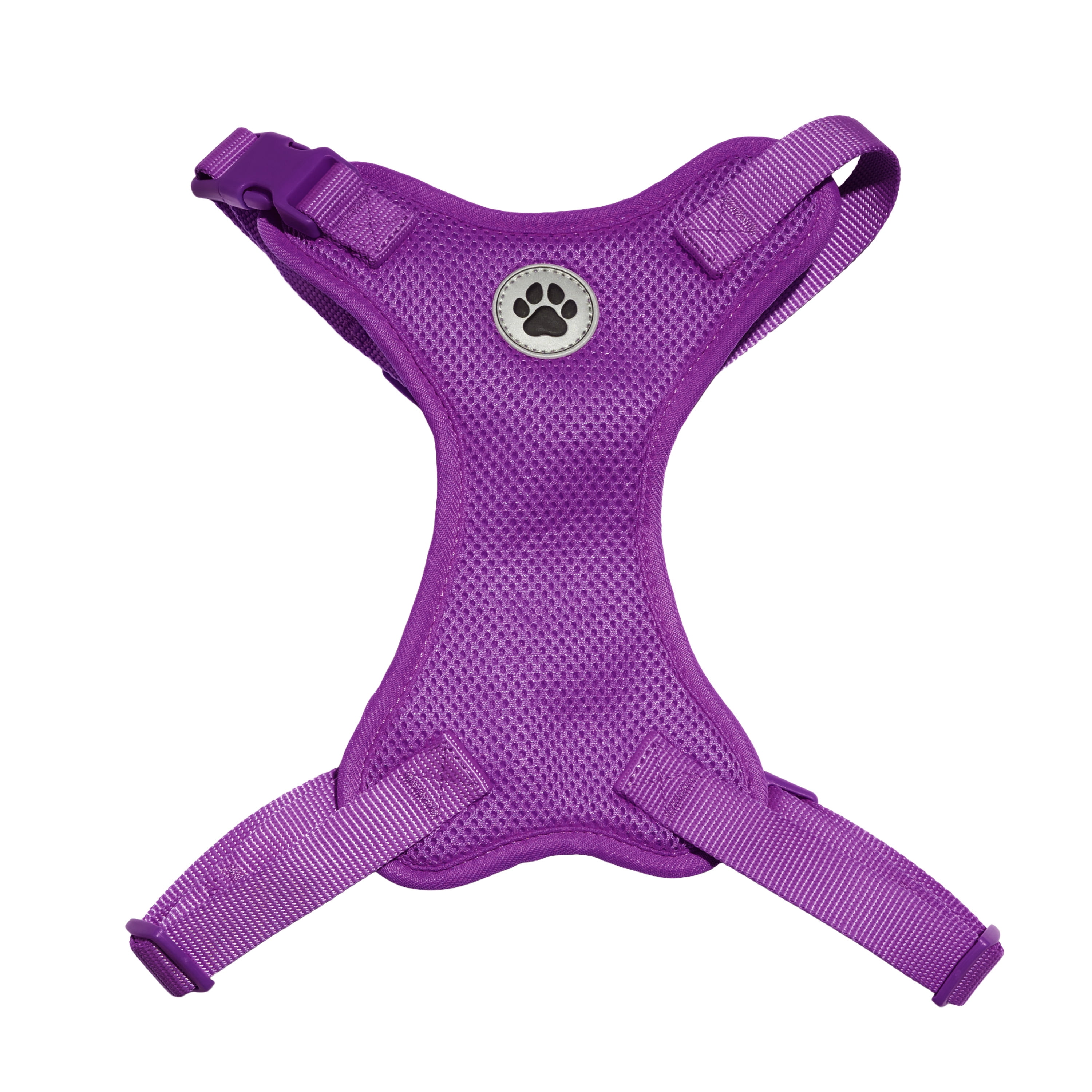 Vibrant Life Polyester Mesh Adjustable and Reflective Dog Walking Harness, Purple, M