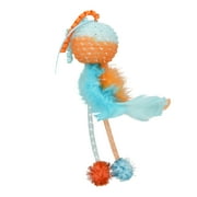 Vibrant Life Mesh Feather Ball Cat Toy, Orange/Blue