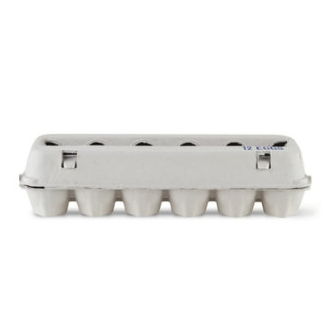 Vibrant Life Natural Pulp Paper Material Egg Cartons, 13.6" x 11.8" x 4.95", Holds 12 Eggs