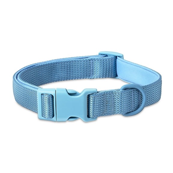 Vibrant Life Neoprene Cushioned Adjustable Dog Collar, Soft Blue, Large