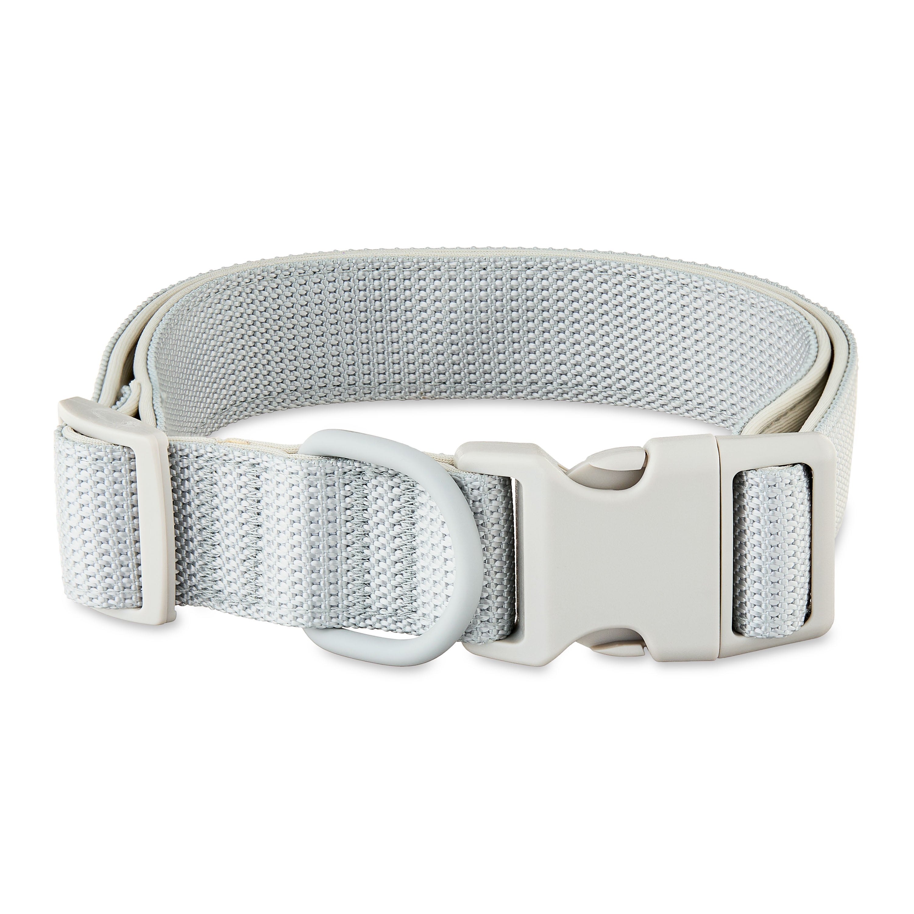 Vibrant Life Neoprene Cushioned Adjustable Dog Collar, Gray, XL