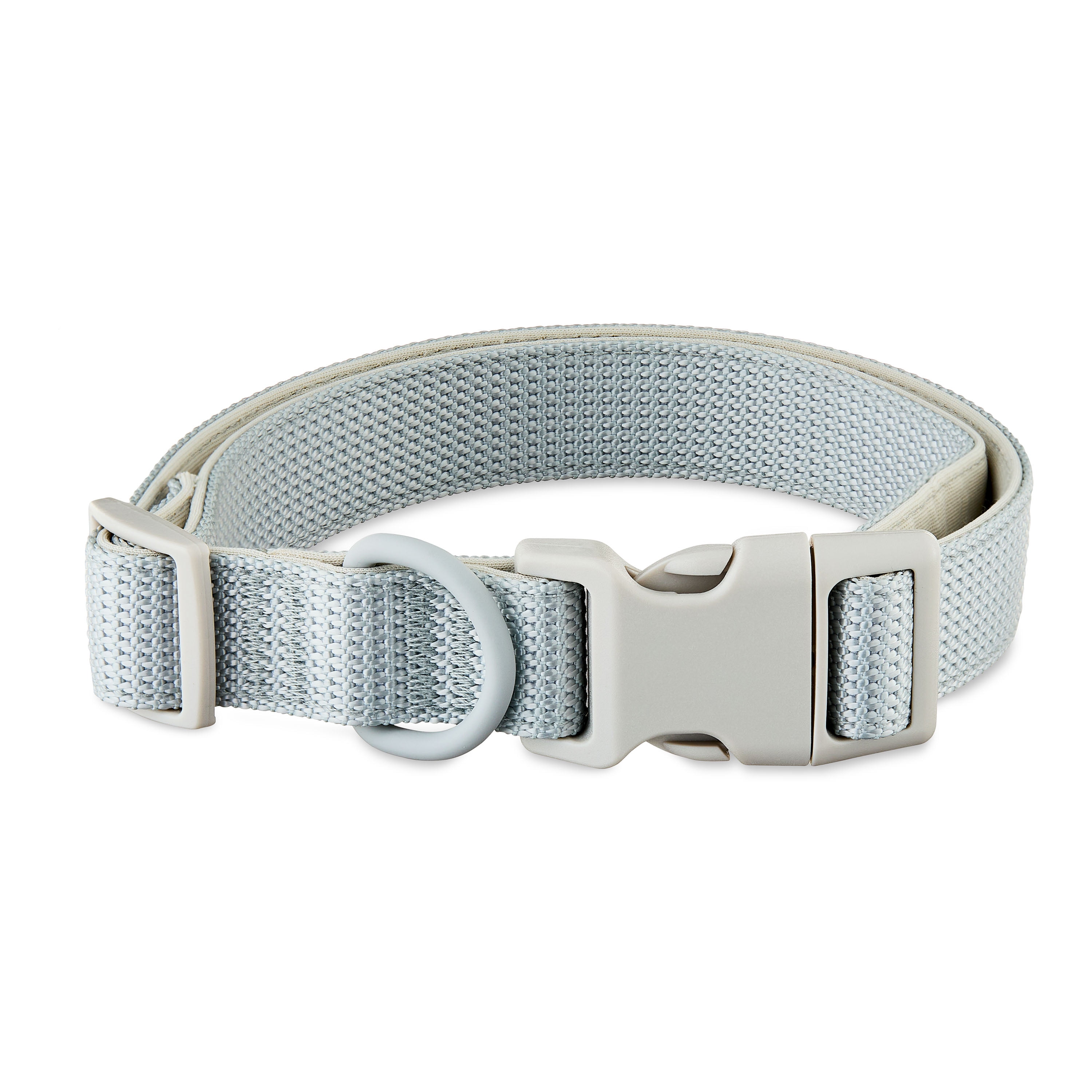 Vibrant Life Neoprene Cushioned Adjustable Dog Collar, Gray, L