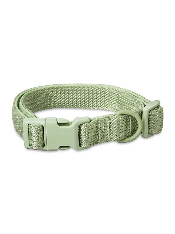 Neoprene Cushioned Adjustable Dog Collar, Sage Green, Medium