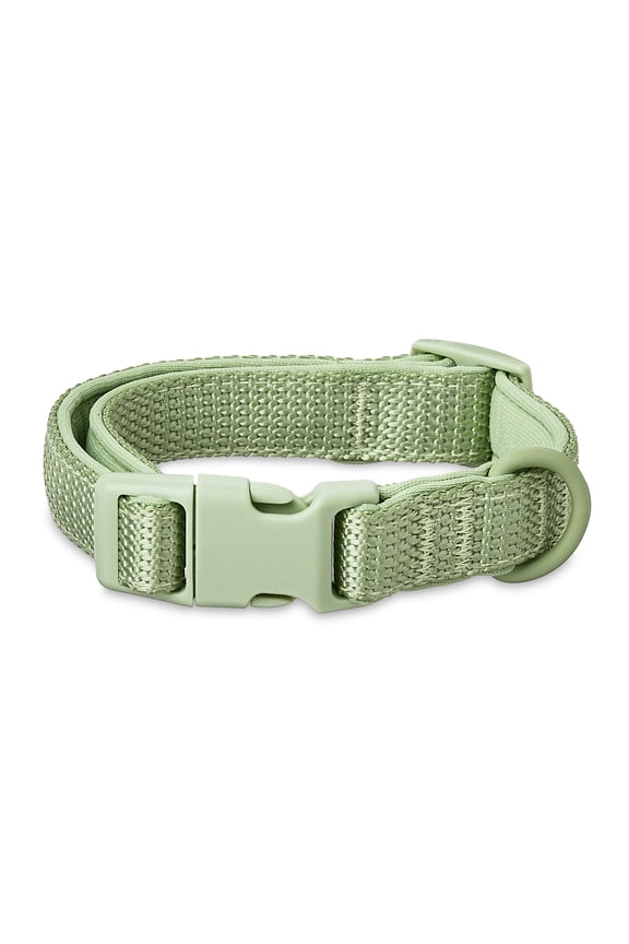 Neoprene Cushioned Adjustable Dog Collar, Sage Green, S