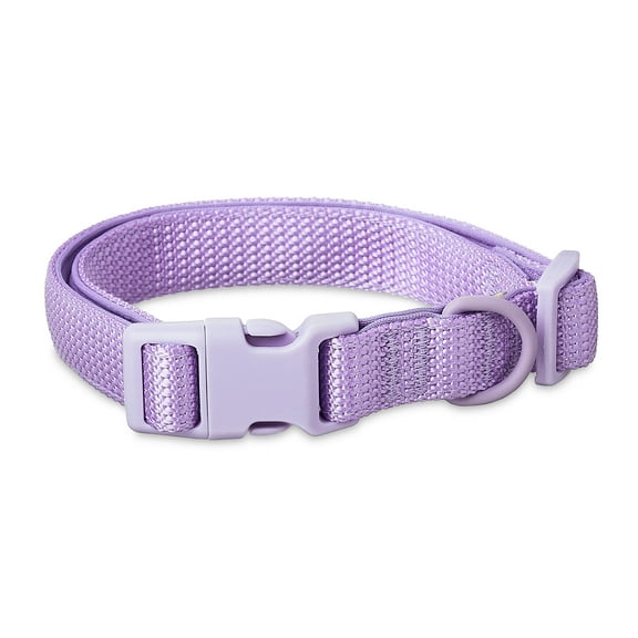 Vibrant Life Neoprene Cushioned Adjustable Dog Collar, Lilac, Medium