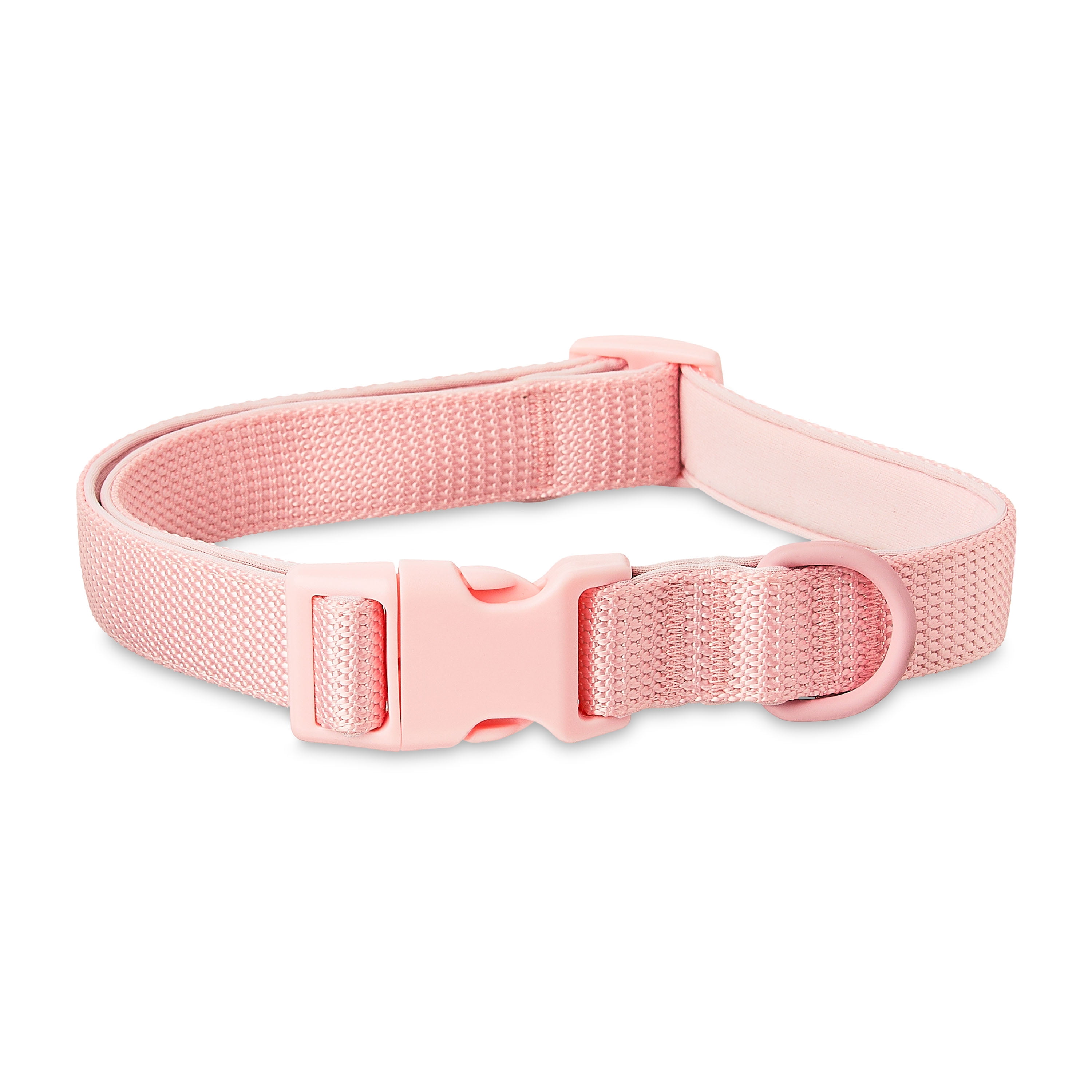 Vibrant Life Neoprene Cushioned Adjustable Dog Collar, Soft Pink, Large