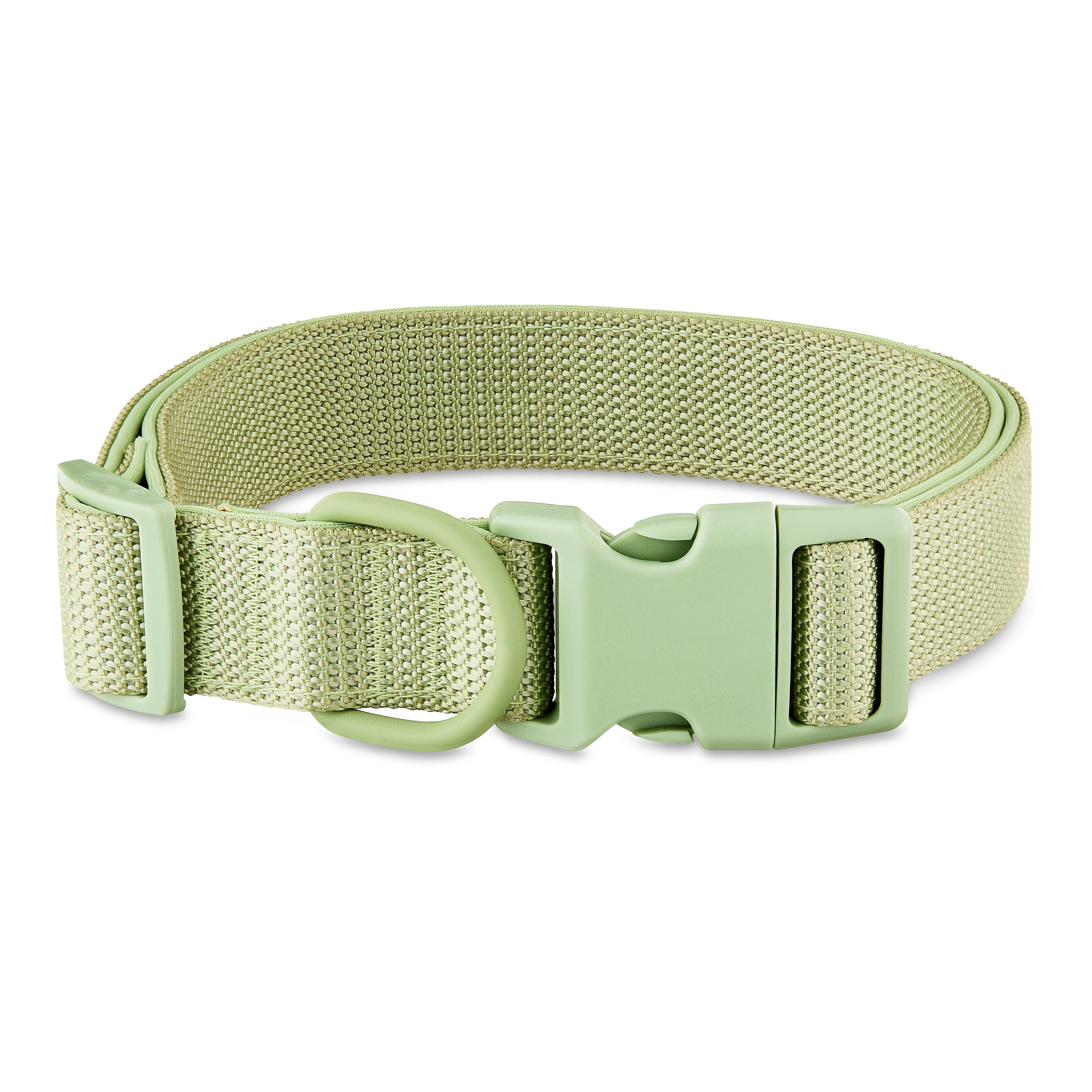 Vibrant Life Neoprene Cushioned Adjustable Dog Collar, Sage Green, XL