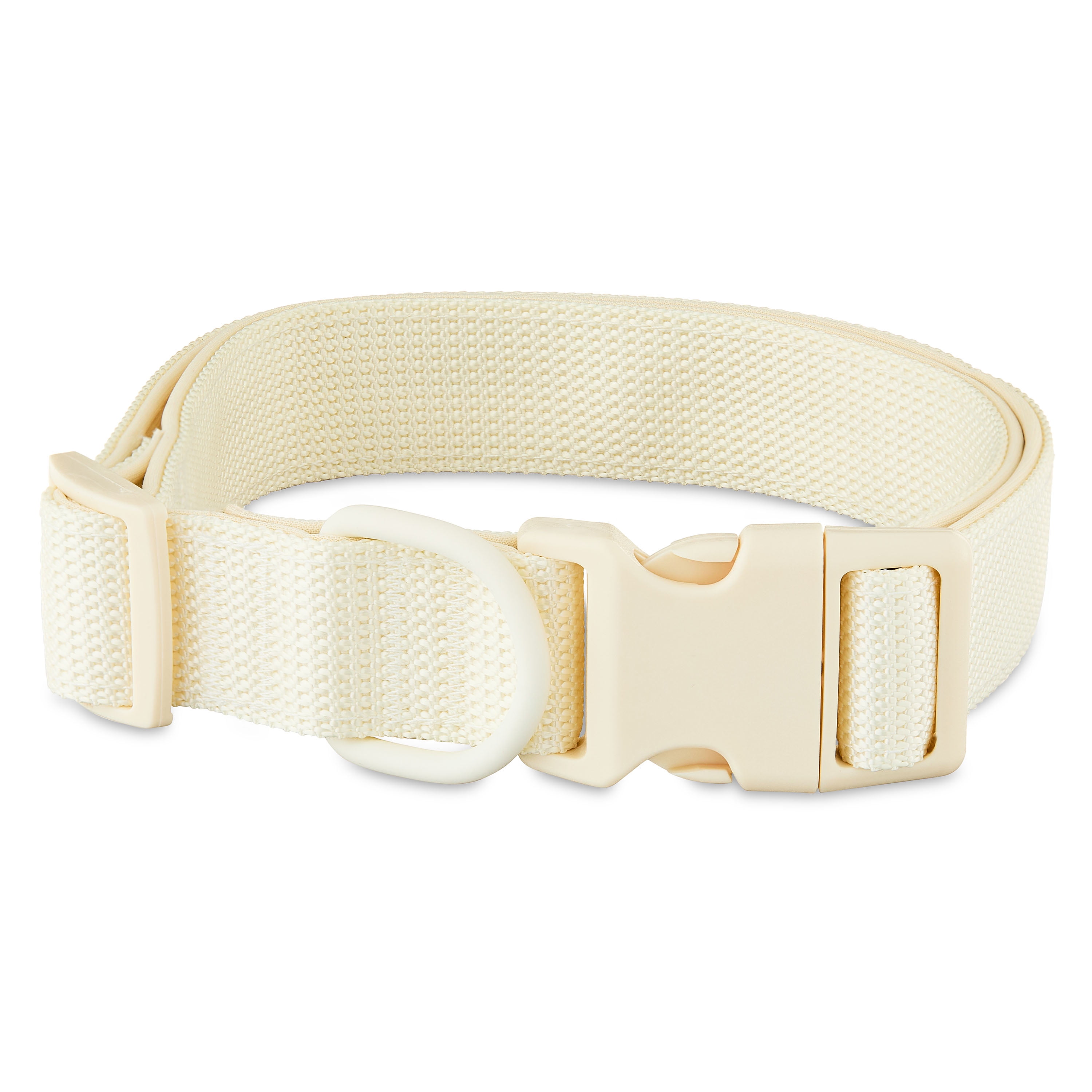 Vibrant Life Neoprene Cushioned Adjustable Dog Collar, Vanilla Cream, XL